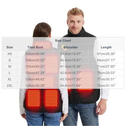 Heated Vest for Men Women with 9 Heating Zones (Battery Pack Not Included) - image 3