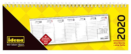 Télécharger Idena 11402 Calendrier de table 2020, quer, 1 semaine, 1 page, 28, 7 x 11 cm Francais PDF