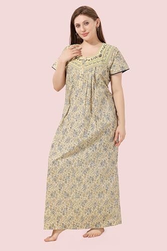 Image of Soulemo Women's Pure Cotton Floor Length Nighty 1690