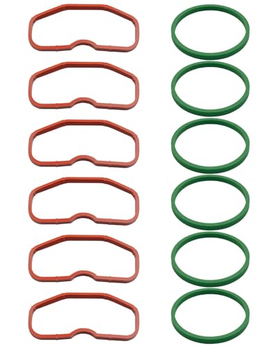 Image of Upper and Lower Intake Manifold Gaskets Kit Replace 079129717B 079129717D Fit for Audi 3.0T S4 S5 A6 A7 A8 Q5 Q7 SQ5 2009-2019, Intake Manifold Gaskets Rubber Seal Set