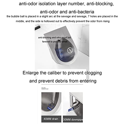 Orinal moderno de acero inoxidable 304 con sensores integrados para baño público miniatura 6