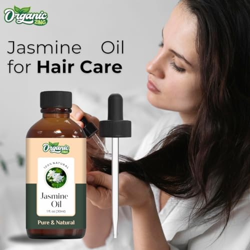 Image of Organic Zing Jasmine (Jasminum Officinale.) Oil | Pure & Natural Essential Oil for Skincare, Massage, Aroma and Diffusers- 30ml /1.01fl oz