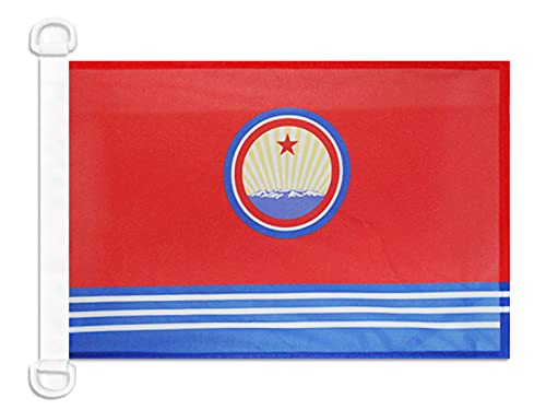 AZ FLAG - North Korea Naval Ensign Nautical Flag - 18'' x 12'' - For Outdoor and Boat - North Korean War Banner Knitted Polyester with Two Plastic Rings - Vivid Colors - 12x18 in - 45x30 Cm โ image 1