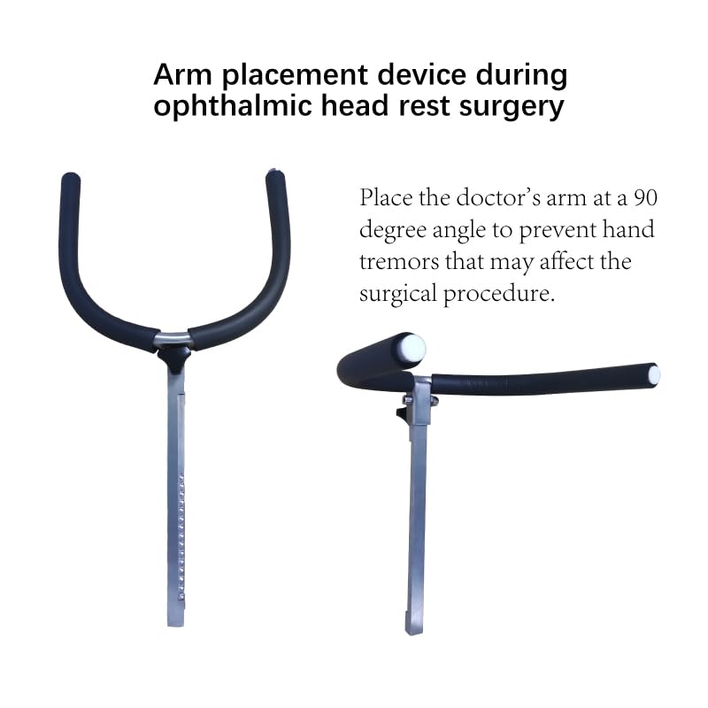 Medical Head Support System for Ophthalmic Surgery, Adjustable Arm Rest Frame with Mounting Clamps, Operating Room Surgical Bed Accessory