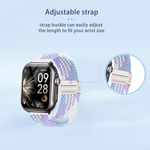 Correa de nylon para reloj RUXINGX G62 ajustable violeta miniatura 6