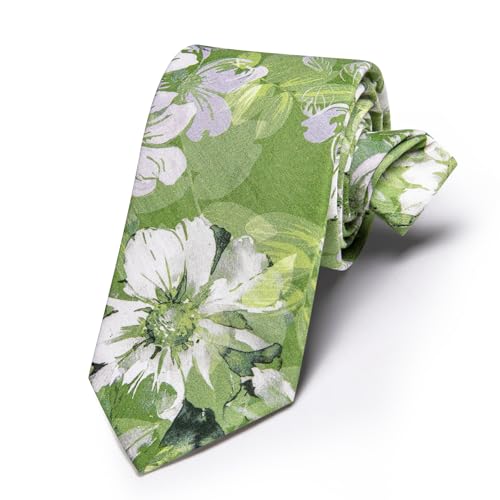 Image of Barry.Wang Mens 6 PCS Ties Silk Striped Paisley Check Floral Necktie Silky Woven Wedding Business Party Ties 3.34 inch