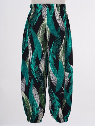 JEATHA Kids Boys Girls Bloomers Pants Pull On Joggers Lightweight Drawstring Trousers with Fashion Printed4