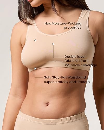 Image of URBAN ADVENTURE Cotton Full Coverage Everyday Beginner Bra for Women & Girls | Non-Wired, Non-Padded | Soft & Breathable Comfort