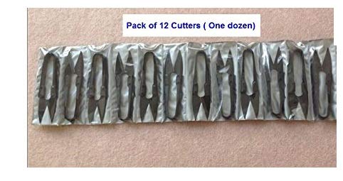 Zenith Metal Embroidery Sewing Snips | Set of 12 Sharp Thread Cutter Scissors for Sewing, Stitching & Tailoring | Precision Fabric & Thread Cutter Tool (Black)