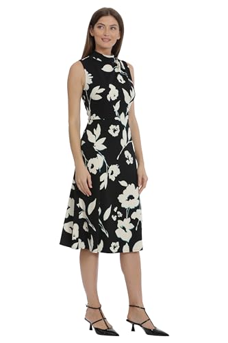 Image of Maggy London Women's Maggy London Women's Dresses High Neck Empire Waist Midi Dress Career Workwear