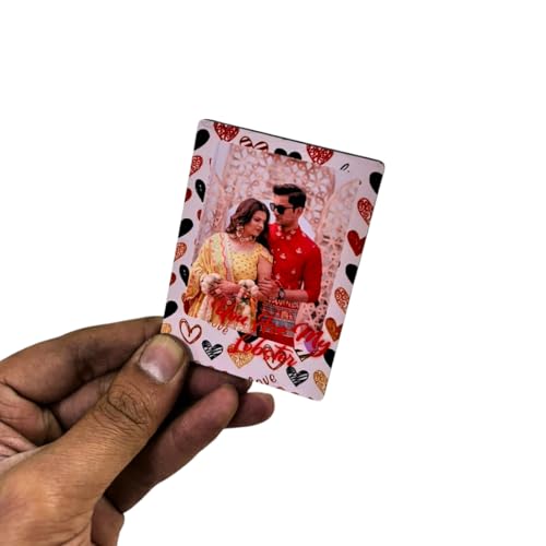 Image of Zesta Customized Fridge Magnet with Photo | Personalized Photo Frame Magnet for Fridge | Custom Picture Fridge Magnets | Polaroid Style Memory Photo Magnets for Birthday, Anniversary -3X2 Inches