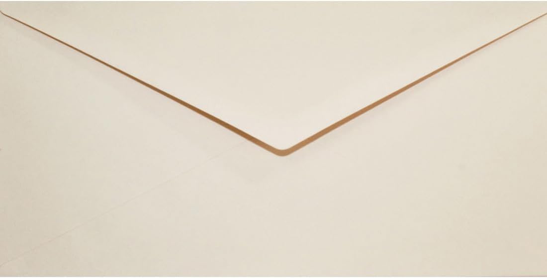 Netuno 100 long beige coloured envelopes DIN DL 110x220mm 4.33x8.66 inches 115gsm Sirio Color Sabbia gummed pointed flap no window for wedding invitation invites Christmas greeting card letter leaflet