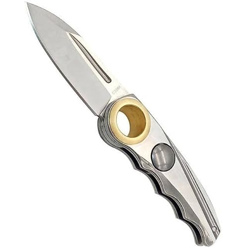 Dlh western Folding Knife Carabiner Hole for Rock Climbing,