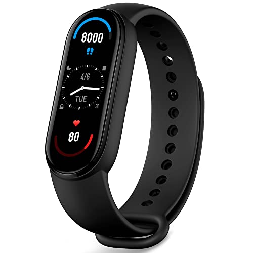 Xiaomi XMSH15HM Mi Smart Band 6 Smart Watch, 1,56 "AMOLED-scherm, sporttracking, waterbestendig tot 5 ATM, antibacteriële riem, 125 mAh-batterij, Italiaanse versie, normaal, zwart - Afbeelding 5