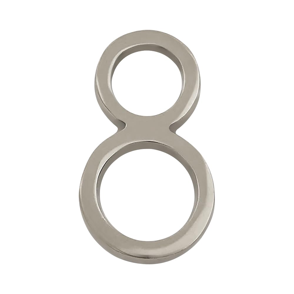 DecorTwist® Metal House Number Modern Silver House Numbers For Flat Door Hostel Hotel Lodge Apartment College Library Rack Number Warehouse 10cm 4 Inch Height (Number 9) — Amazon image 10