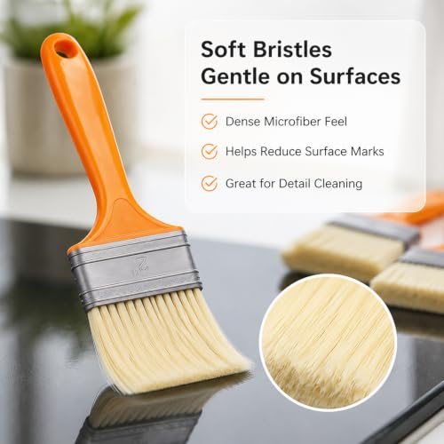 Image of 3 Pack Microfiber Duster Brush, Soft Bristles Detailing Brush Dusting Tools, Cleaning Brushes Duster for Auto Interior, Automotive Dashboard, Arts and Crafts, Digital Product, Keyboard