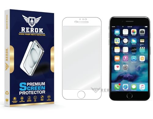 Image of Military-Grade Tempered Glass Screen Protector for iPhone 7 Plus [Pack of 1] | HD Clear, Edge-to-Edge Coverage, Scratch Resistant, Case Friendly with Easy Installation Kit(WHITE)