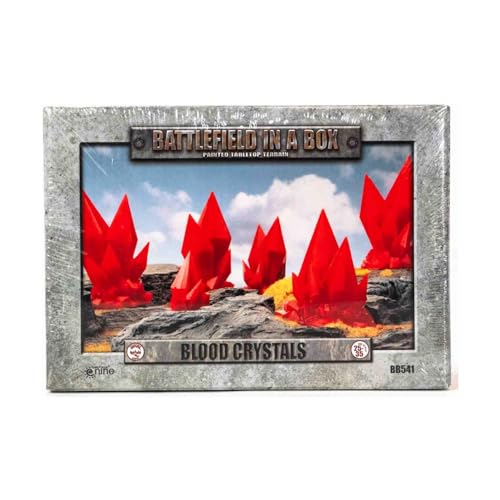 Gale Force Nine Crystals, 30 mm Red Blood Crystals (6 Pack), Fantasy Game Accessory, Adult