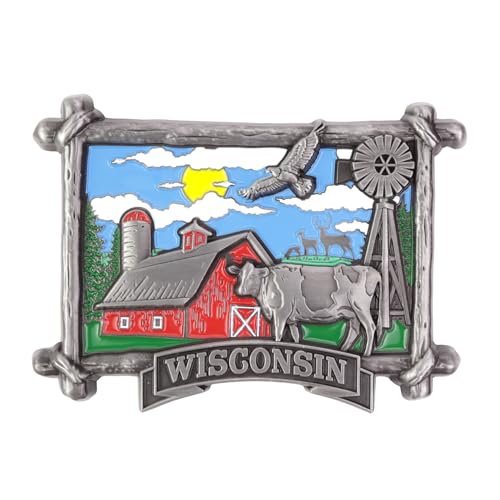 Imán Decorativo para Nevera Escena Granja Wisconsin miniatura 1