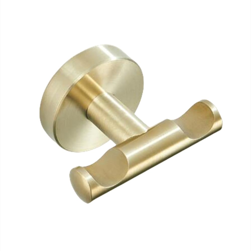 Gancio per appendiabiti in acciaio inossidabile 304 color oro spazzolato Ganci per accappatoio Gancio per abiti a parete Hardware per bagno Appendiabiti in rame Gancio per porta, Stile F