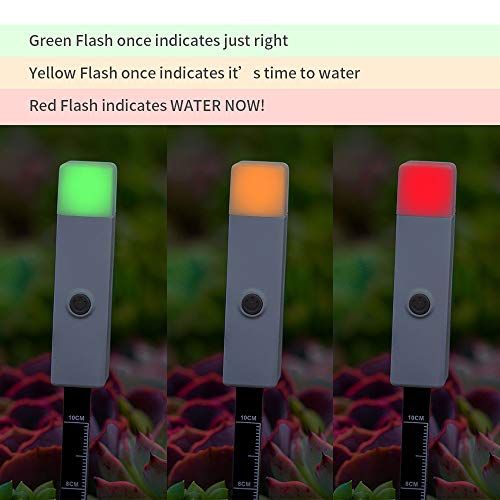 Soil Moisture Meter, Plant Water Meter for Indoor Plants Watering Reminder Plant Care Soil Moisture Sensor Three Color Warning Lights Instant Reading Plant Moisture Meter Moisture Tester - Image 3