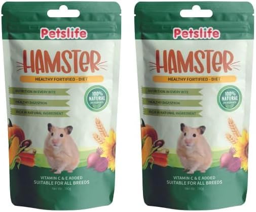 - Petslife Hamster Food 150 Gm (Pack of 2,Adult,Pellet)