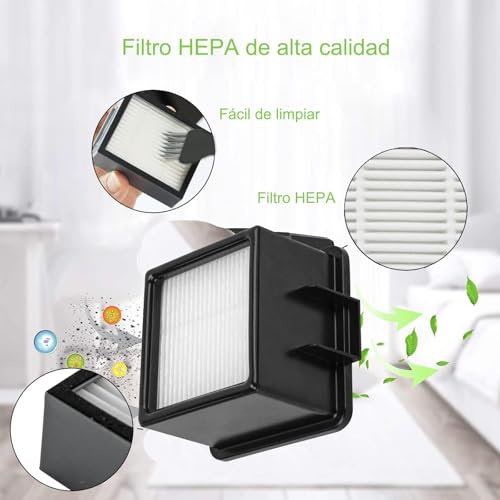 Image of 2Pcs F43 HEPA Filter and Foam Filters for Dirt Devil UD20005 UD20010 Cyclonic Quick Vac Upright Vacuums, 2PY1105000 1PY1106000 f43 Filter and Foam Filter