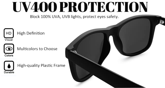 Polarized Sunglasses for Men Driving Sun glasses Shades 80's Retro Style Brand Design Square3