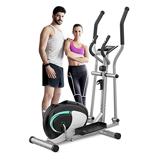 Dripex Elliptical Exercise Machine, Elliptical Machine for Home w/ 8-Level Resistance & Hyper-Quiet Magnetic Driving System, 6KG Flywheel, LCD Monitor, Pulse Sensor, Device Holder