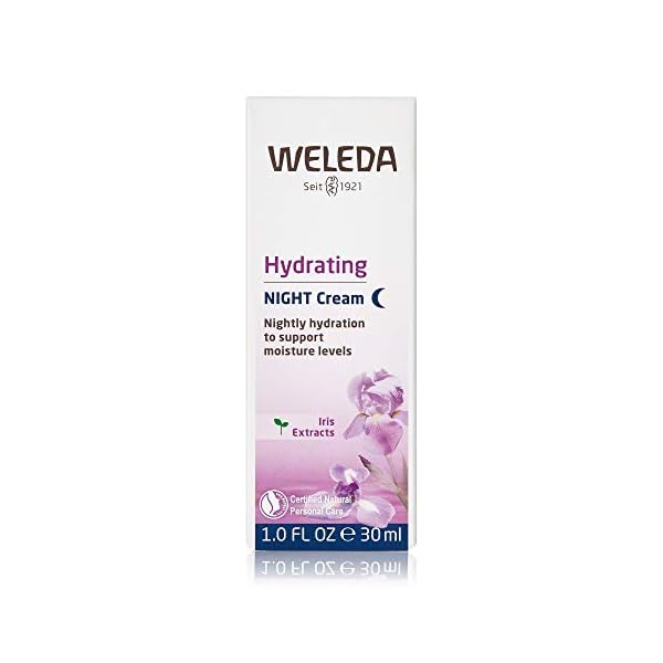 Weleda Hydrating Night Face Cream, 1 Fluid Ounce, Plant Rich Moisturizer with Iris Root, Calendula and Chamomile