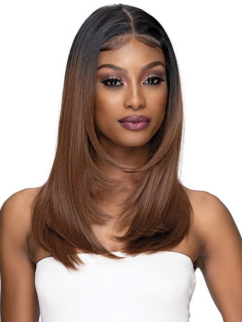 Janet Collection Melt 13x6 Frontal Part Lace Wig - POLINA (1B)