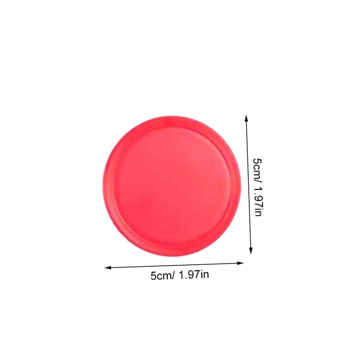 Parliky 4Pcs Air Hockey Pucks Pushers Red Replacement Accessories for Air Hockey Tables for Competitive Matches Ergonomic Design for Comfortable Play