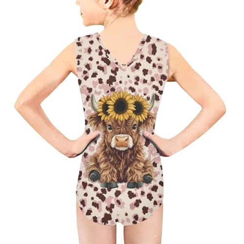 Image of Girls Bathing Suit Size 3-14 Swimsuits for Girls One-Piece Swimwear Summer V-Neck Sleeveless