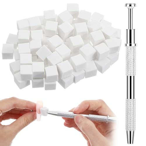 200 esponjas de uñas suaves para manicura de gel Ombre, esponjas para arte de uñas, cepillo de esponja, aplicador con 2 lápices de agarre para diseño de uñas degradado y degradado