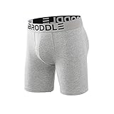 BRODDLE Mens Package and Butt Padded Underwear Enhancing Boxer Briefs… Grey Medium