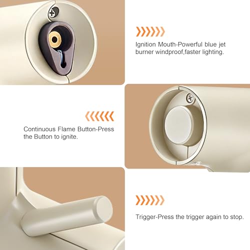 Soplete recargable con llama ajustable para cocina miniatura 3