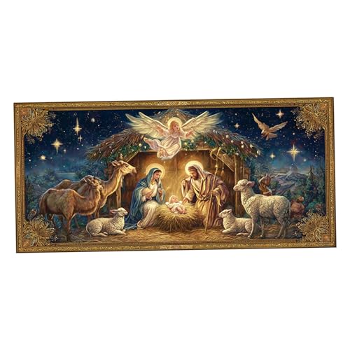 Couvertures décoratives Nativité Jésus pour illuminer une grande porte de garage à Noël - 4