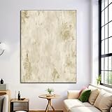 ALTCIRNMD Impresión De Pintura Textura Desgastadacon Lienzo Beige...