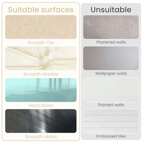 KYYGKY 2 Pack Shower Caddy Clear Plastic Shower Shelves Shelf No Drilling Adhesive Showers Storage Rack Bathroom Shelf Organiser Wall Mounted Shampoo Holder Baskets for Bathroom Kitchen - Cosy Home Interiors KYYGKY 2 Pack Shower Caddy Clear Plastic Shower Shelves Shelf No Drilling Adhesive Showers Storage Rack Bathroom Shelf Organiser Wall Mounted Shampoo Holder Baskets for Bathroom Kitchen - Image 6