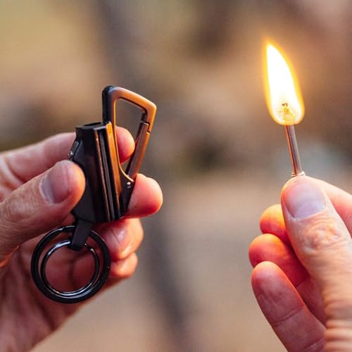 Encendedor multifunción de aleación tipo llavero negro miniatura 2