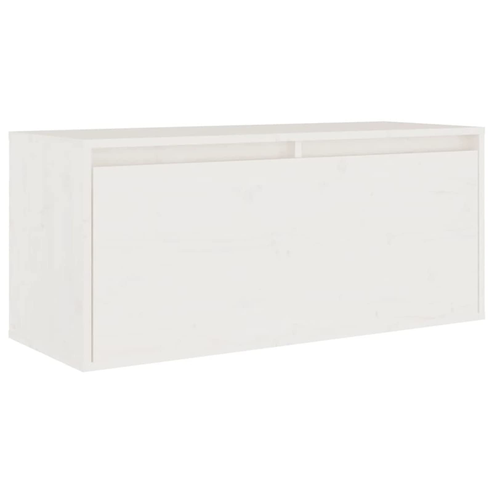 Juego de Soporte para TV de Madera de Pino - Muebles de Sala de Estar Blancos de 4 Piezas, Elegante Centro de Entretenimiento, Unidad de Pared para Sala de Estar, Muebles de TV contemporáneos -