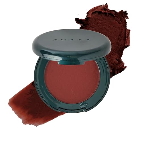SOSHE Beauty - Blurring Pillow Blush | Featherlight Cushiony Cream to Powder Formula | Squalane Cucumber Seed Extract Ashwagandha Root | Vegan Clean Cruelty-Free (Copper Spice Warm Terracotta)