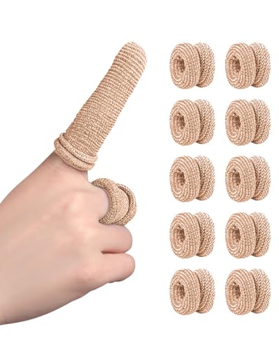 YIPFEN Vendaje de Dedos 10 Unidades Color Piel Transpirable. Protector elástico para soporte discreto en esguinces, heridas y actividades.