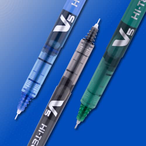 Image of Pilot V7 Liquid Ink Roller Ball Pen (1 Blue + 1 Black + 1 Red),multicoloured,9000014717 V5 Liquid Ink Roller Ball Pen - 1Blue + 1Black + 1Green
