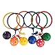 Lixstyea 6 Stück Regenbogenfarben Fußkreisel Ball - Springring Bewegung Spaß Toys für Kinder, Jumping Ball Swing Fußkreisel für Outdoorspiele, KöRperkoordination und Macht Spaß