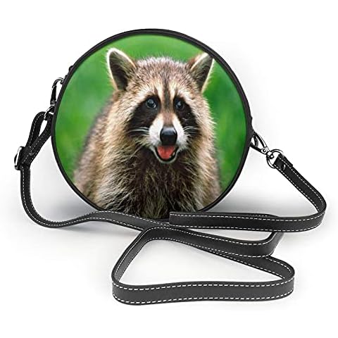 Funny Raccoon Shoulder Bags Cross Body Bags Casual Bags Microfiber leather Waterproof Satchel Bag Wallet Cover