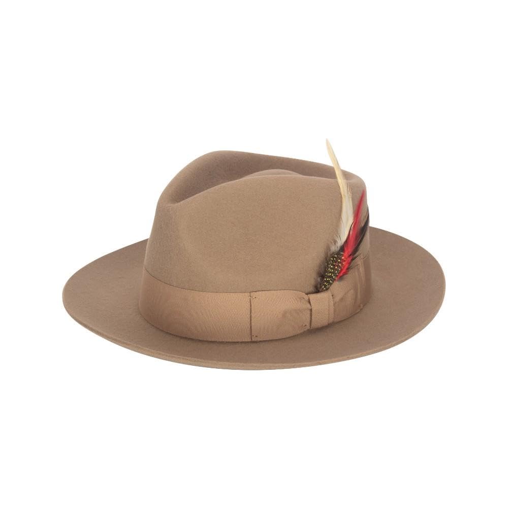 Walker And Hawkes Unisex Beige - Wool Felt Preston Outback Hat - Xxl (61Cm)