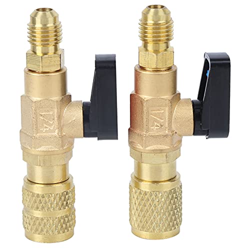 Válvula de refrigerante para aire acondicionado, adaptador de manguera de carga, válvula de bola para R22 y R410A miniatura 3