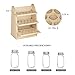 LIANTRAL Essential Oils Storage Rack, Essential Oil Rack, Wooden Nail Polish Display Holder Organizer- 45 Slots for 10/15/20/30ml Bottles (Natural Wood Color)