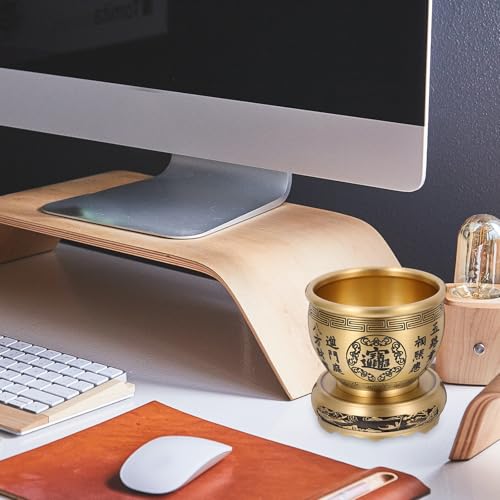 Cuenco de latón Feng Shui VALICLUD dorado para prosperidad 5